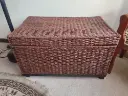 Baúl, cesta o caja organizadora en mimbre