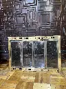 Z Pantalla grande de chimenea en bronce
