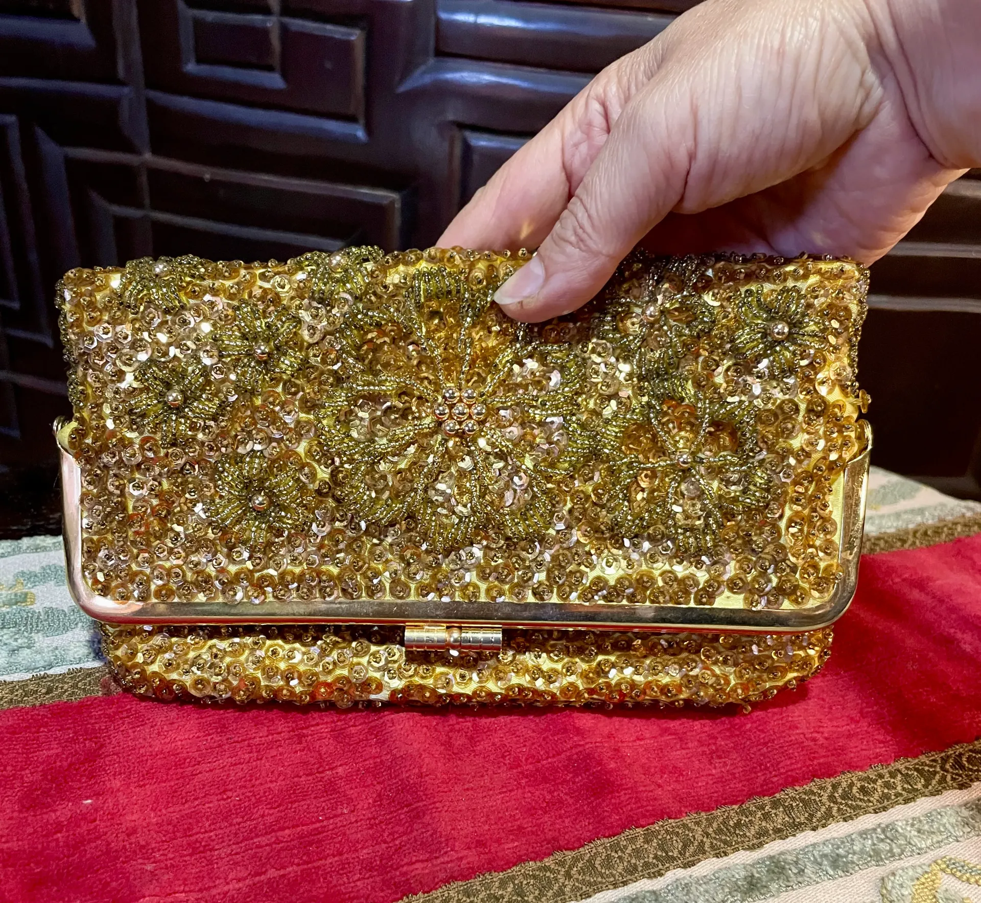 Bolso de mano para fiesta plegable estilo Clutch