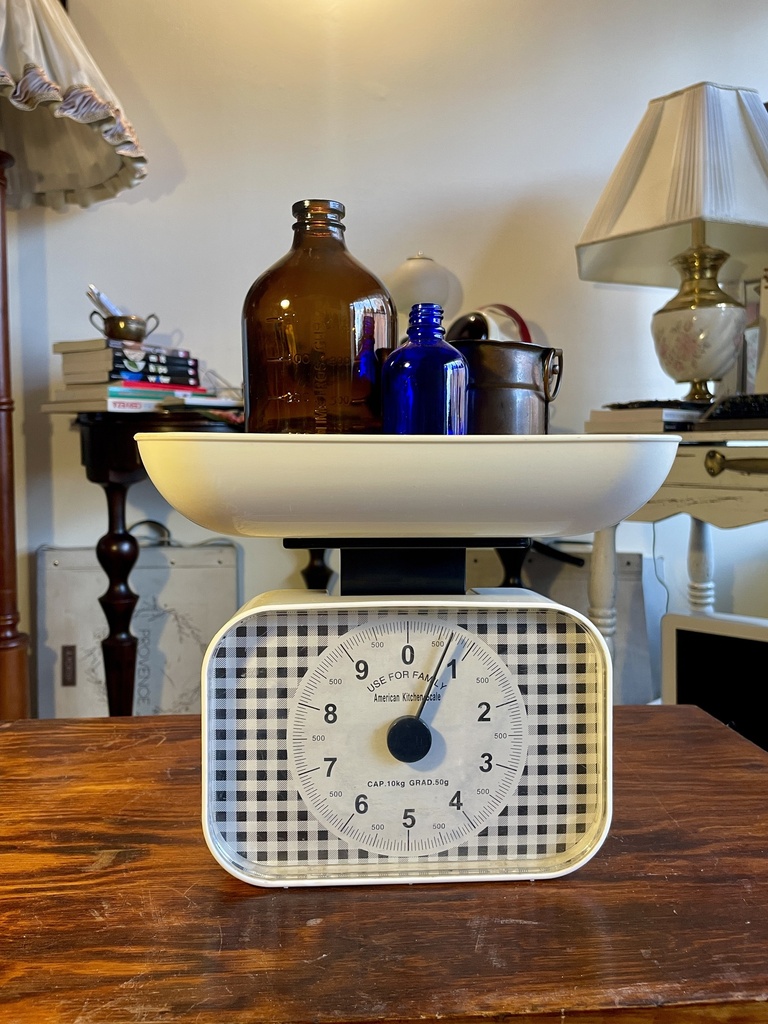 Báscula o balanza de cocina mecánica estilo retro