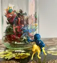 Muñecos de plástico miniatura vaqueros e indios