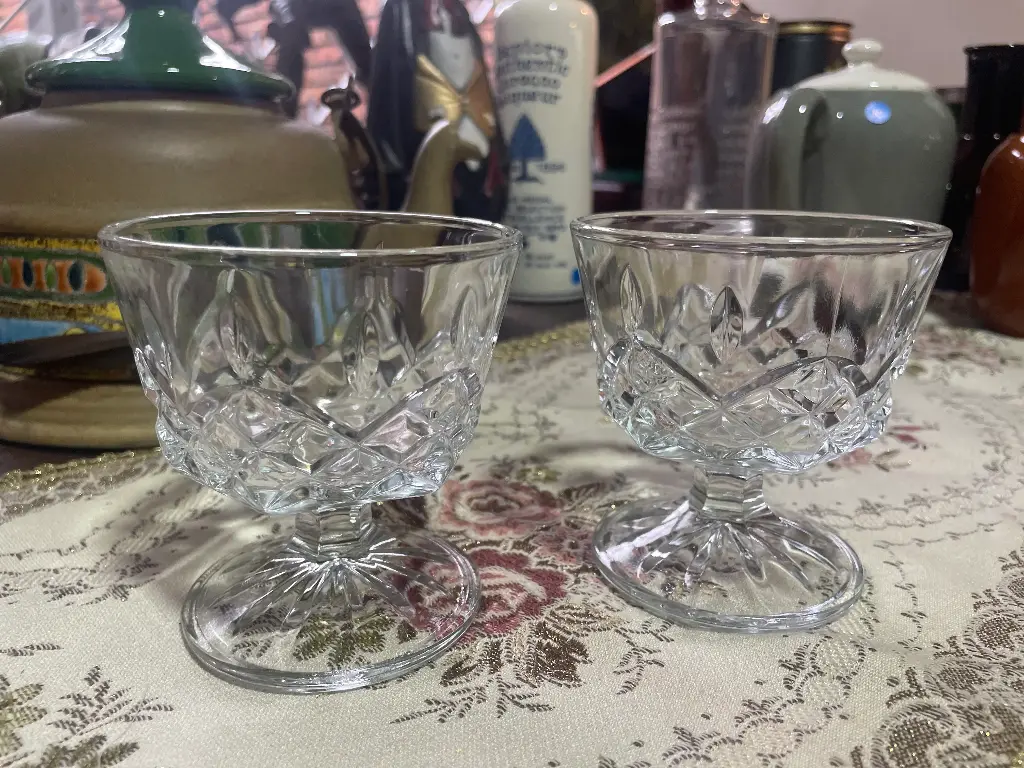 Copas de helado pequeñas en cristal