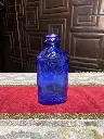Frasco azul pequeño cuadrado "Made in Usa"