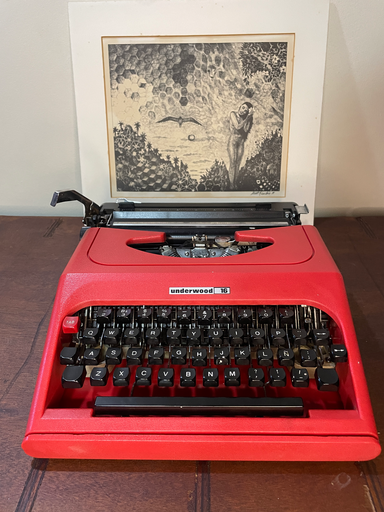 Máquina de escribir Underwood color rojo