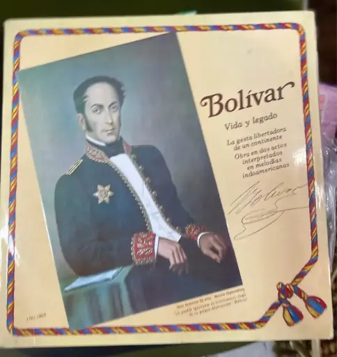 [TES-A-00000000039] Discos de vinilo triple Simón Bolivar Vida y legad