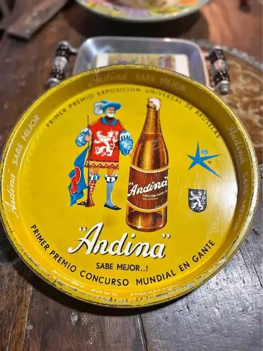 [TES-A-00000000136] Bandeja metálica cerveza Andina