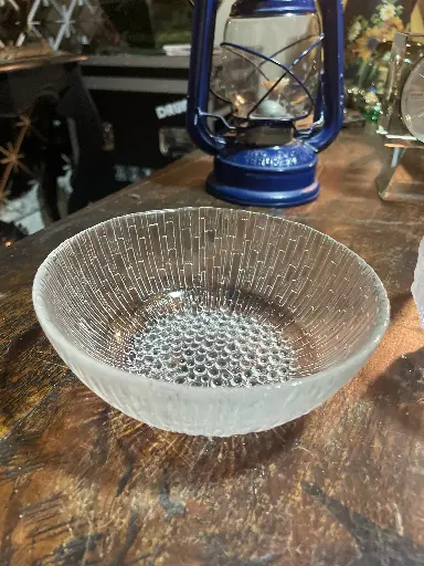 [TES-A-00000000146] Dulcera cristal talla rectángulos y burbujas