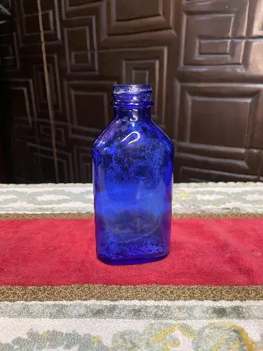 [TES-A-00000000234] Frasco azul pequeño cuadrado "Made in Usa"